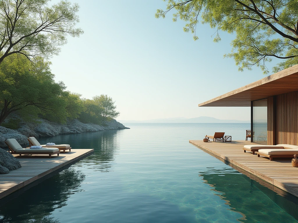 Stilisierte Schwimmbewegung und Wasser